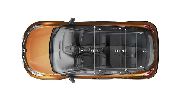 Renault CAPTUR - vue de dessus dimensions