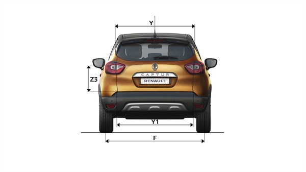Renault CAPTUR - vue de dos dimensions