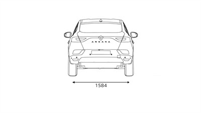 Renault Arkana dimensions arrière